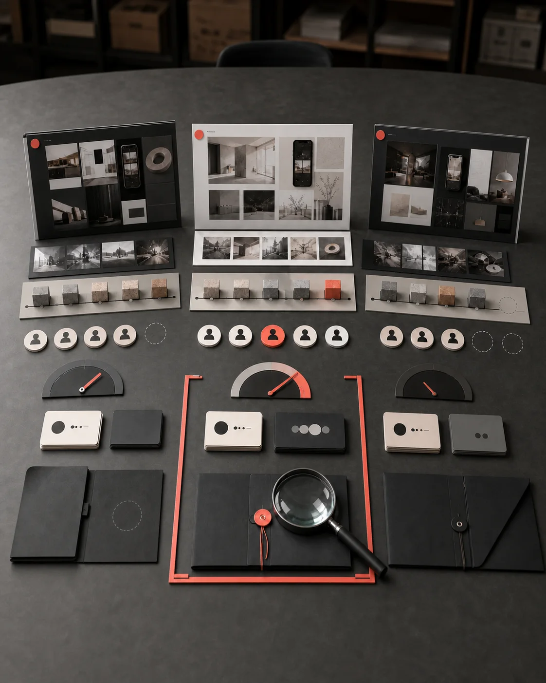 Tableau comparatif de trois studios numériques réunissant portfolios, équipes, méthodes, indicateurs techniques et dossiers contractuels.