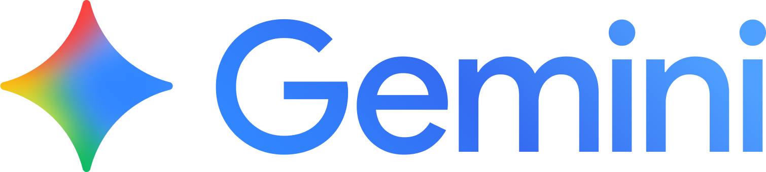 Logo officiel Gemini, étoile multicolore et nom, sans retouche.
