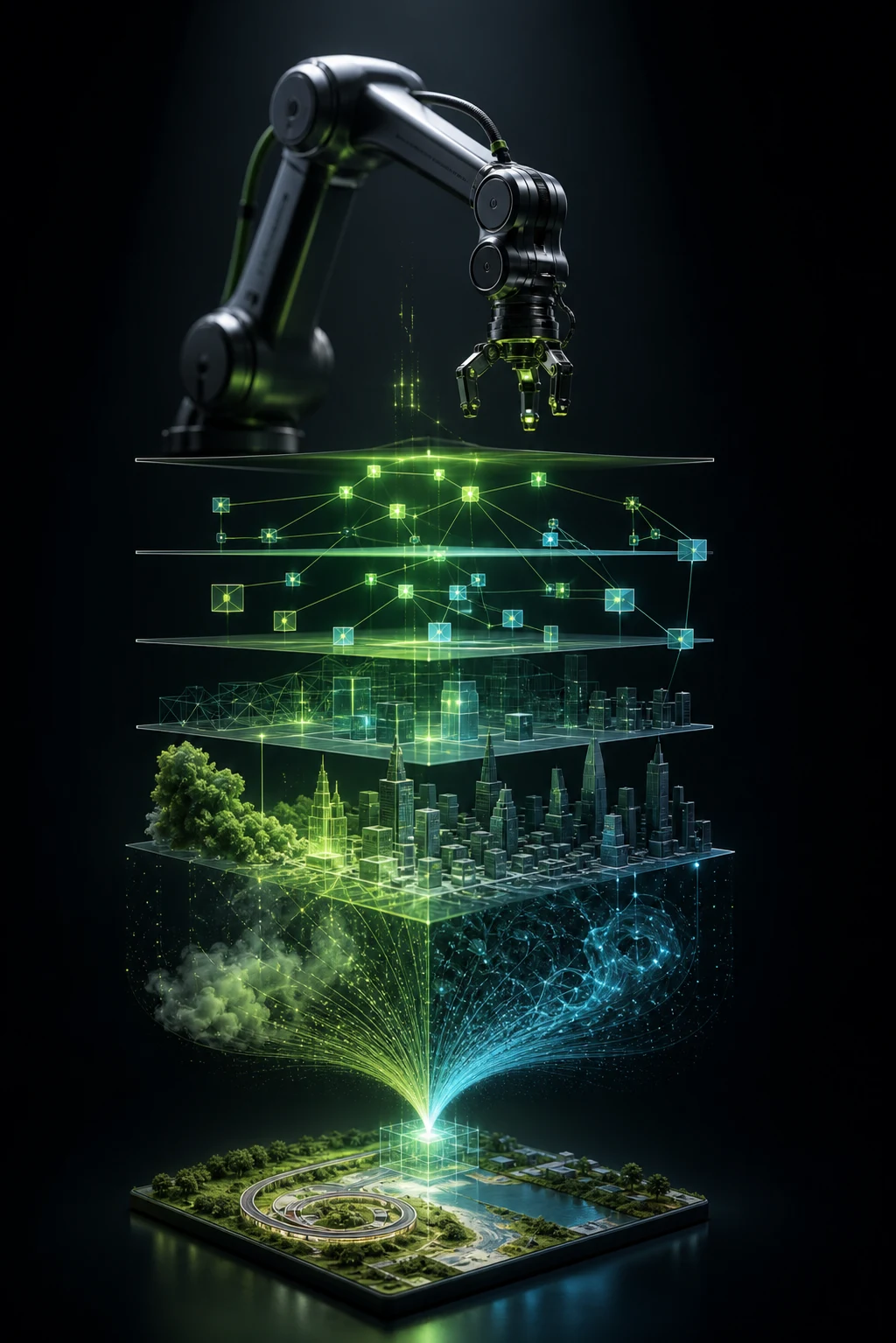 Illustration éditoriale d’un pipeline NVIDIA reliant rendu neural, OpenUSD, simulation de capteurs et robotique.