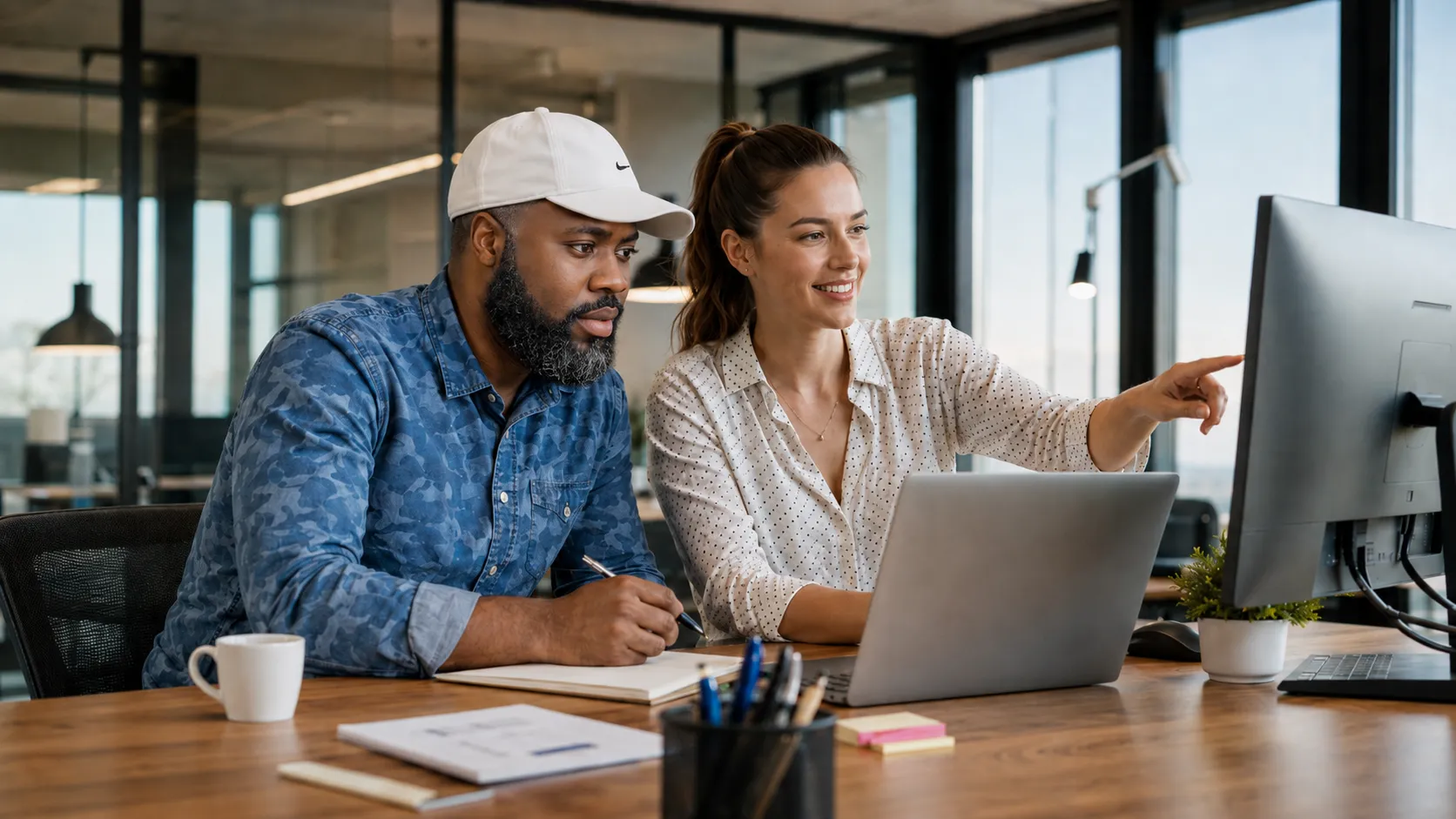L’équipe WebCREA Plus travaillant ensemble dans un bureau moderne